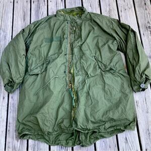 L 70s US Army M-65 Extreme Cold Weather Fishtail Parka w/Lining Excellent Cond